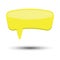 Yellow cartoon comic balloon speech bubble without phrases