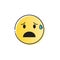 Yellow Cartoon Face Cry Tears People Emotion Icon