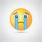 Yellow Cartoon Face Cry Tears People Emotion Icon