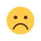 Yellow Cartoon Face Sad Upset Emoji People Emotion Icon