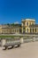 Yellow castle in the Karlsaue park of Kassel