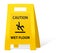 Yellow caution sign