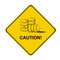 Yellow caution sign