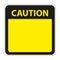Yellow Caution Sign with Blank Space