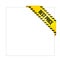 Yellow caution tape with words `Best Price`, corner label