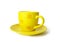 Yellow ceramic cup