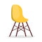 Yellow chair. Comfortable furniture, modern seat design