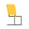 Yellow chair. Comfortable furniture, modern seat design
