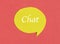 Yellow chat speech icon : a symbol and concept for talking and message