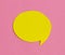 Yellow chat speech icon : a symbol and concept for talking and message