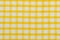 Yellow checked fabric background, kitchen towel texture