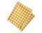 Yellow checkered dishcloth, food design element. Isolated kitchen cloth. Gingham napkin. Picnic towel