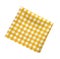 Yellow checkered folded cloth isolated,gingham checked kitchen towel,picnic decor element