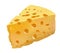 Yellow cheese with holes