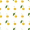 Yellow Cherry. Seamless Vector Patterns