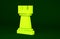 Yellow Chess icon isolated on green background. Business strategy. Game, management, finance. Minimalism concept. 3d