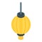 Yellow chinese lantern icon, isometric style