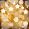 Yellow Christmas background with stars