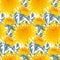 Yellow chrysanthemum repeatable pattern