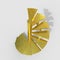 Yellow Circular Stair Revolving Stair Top View