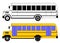 Yellow classic school children`s bus