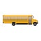 Yellow classic school children`s bus. Modern education. Traveling with children.