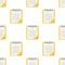 Yellow Clipboard Icon Seamless Pattern