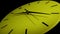 Yellow clock. Time lapse.