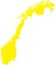 YELLOW CMYK color map of NORWAY
