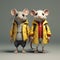 Yellow Coat Mice Zbrush Style, Hip Hop Aesthetics, Charming Characters