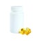 Yellow Cod Liver oil omega 3 gel capsules.