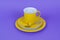 Yellow coffee cup