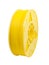 Yellow coil with plastic for 3D printing isolated on a white background