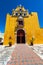 Yellow Colonial Church in Campeche, Mexico