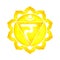 Yellow color of chakra symbol solar plexus concept, flower floral