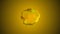 Yellow color shiny 3d liquid animation