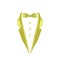 yellow colored bow tie tuxedo collar icon. Element of evening menswear illustration. Premium quality graphic design icon. Signs an