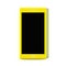 Yellow colored mobile phone