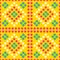Yellow colour Traditional Indian Bandhani pattern background, seamless decorative geometric patoda Bandana