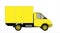 Yellow commercial vehicle vectror illustration