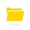 Yellow computer folder vector icon