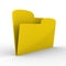 Yellow computer folder on white background