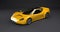 Yellow Concept Sports Car