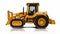 Yellow Construction Equipment On White Background