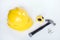 Yellow Construction Hard Hat with Tools