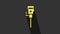 Yellow Construction jackhammer icon isolated on grey background. 4K Video motion graphic animation