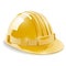 Yellow construction safety helmet