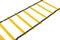 Yellow coordination ladder, on a white background, photograph of a part of the ladder, close-up
