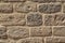 Yellow coquina bricks wall. shell rock brick wall