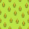 Yellow Corn farm seamless background pattern in cartoon illustration style